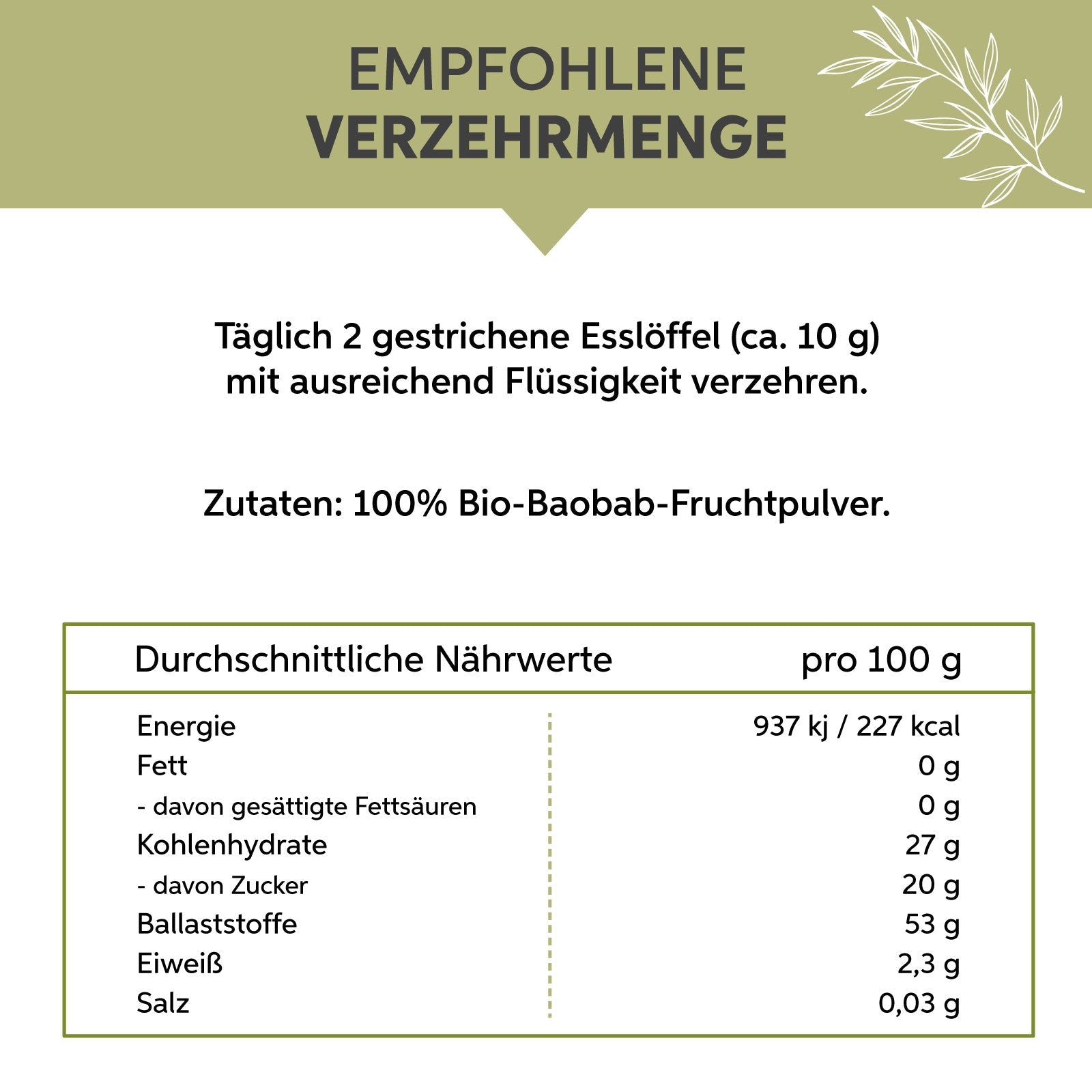 Bio-Baobab Pulver Eltabia