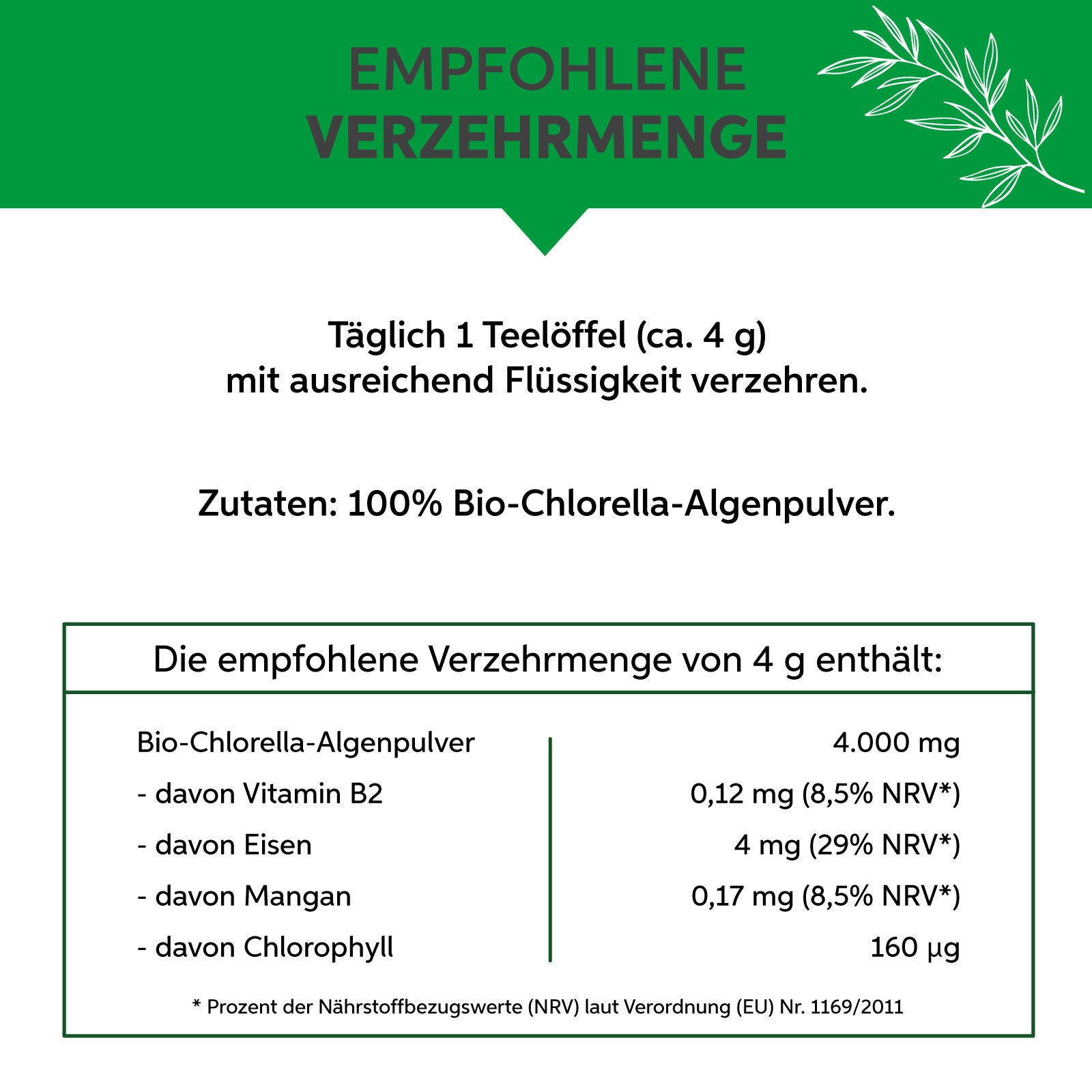 Bio Chlorella Pulver Eltabia