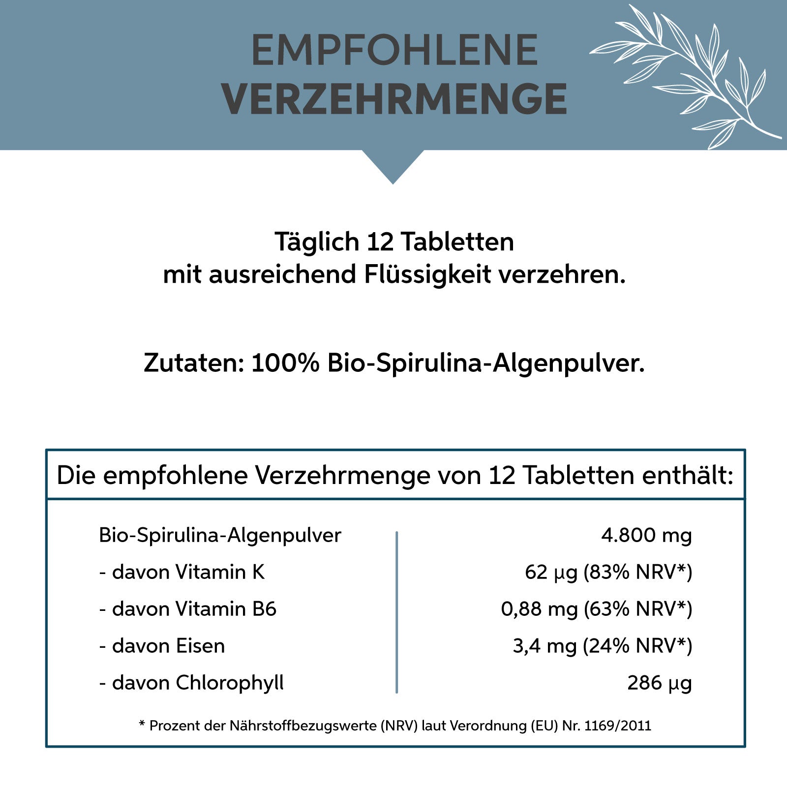 Bio Spirulina Presslinge Eltabia