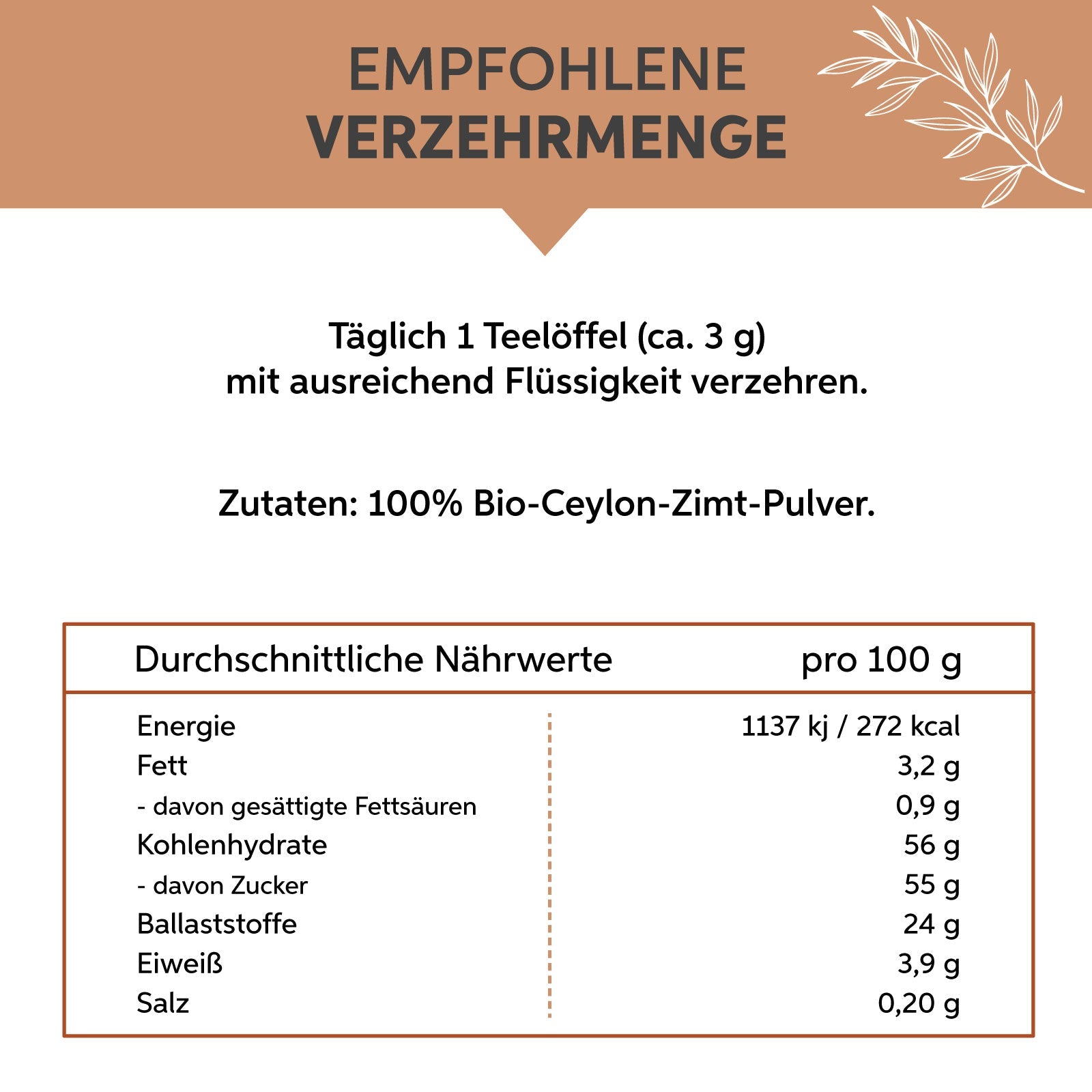 Bio Ceylon Zimt Pulver Eltabia