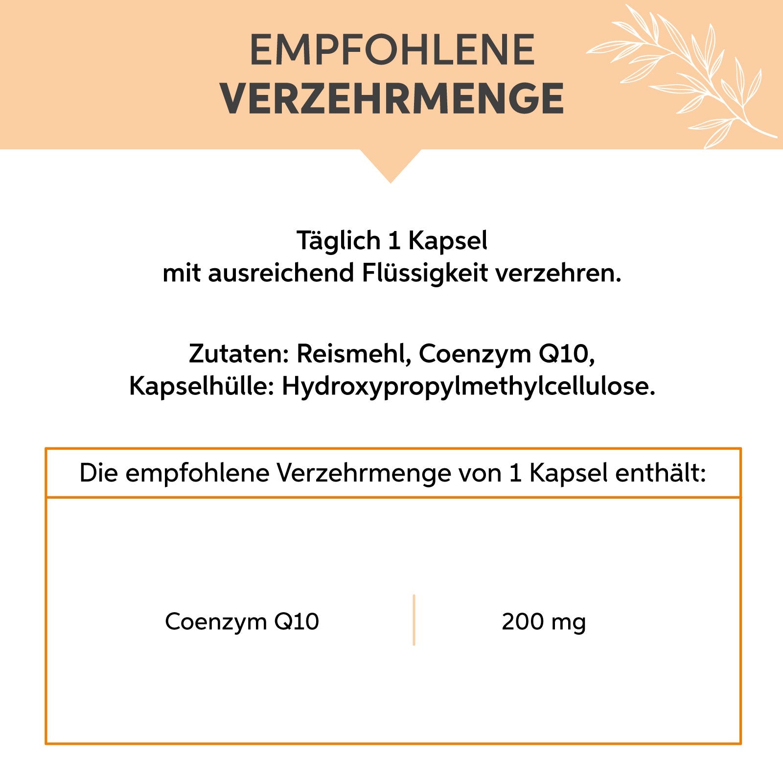 Coenzym Q10 Kapsel hochdosiert 200mg/Kapsel Eltabia
