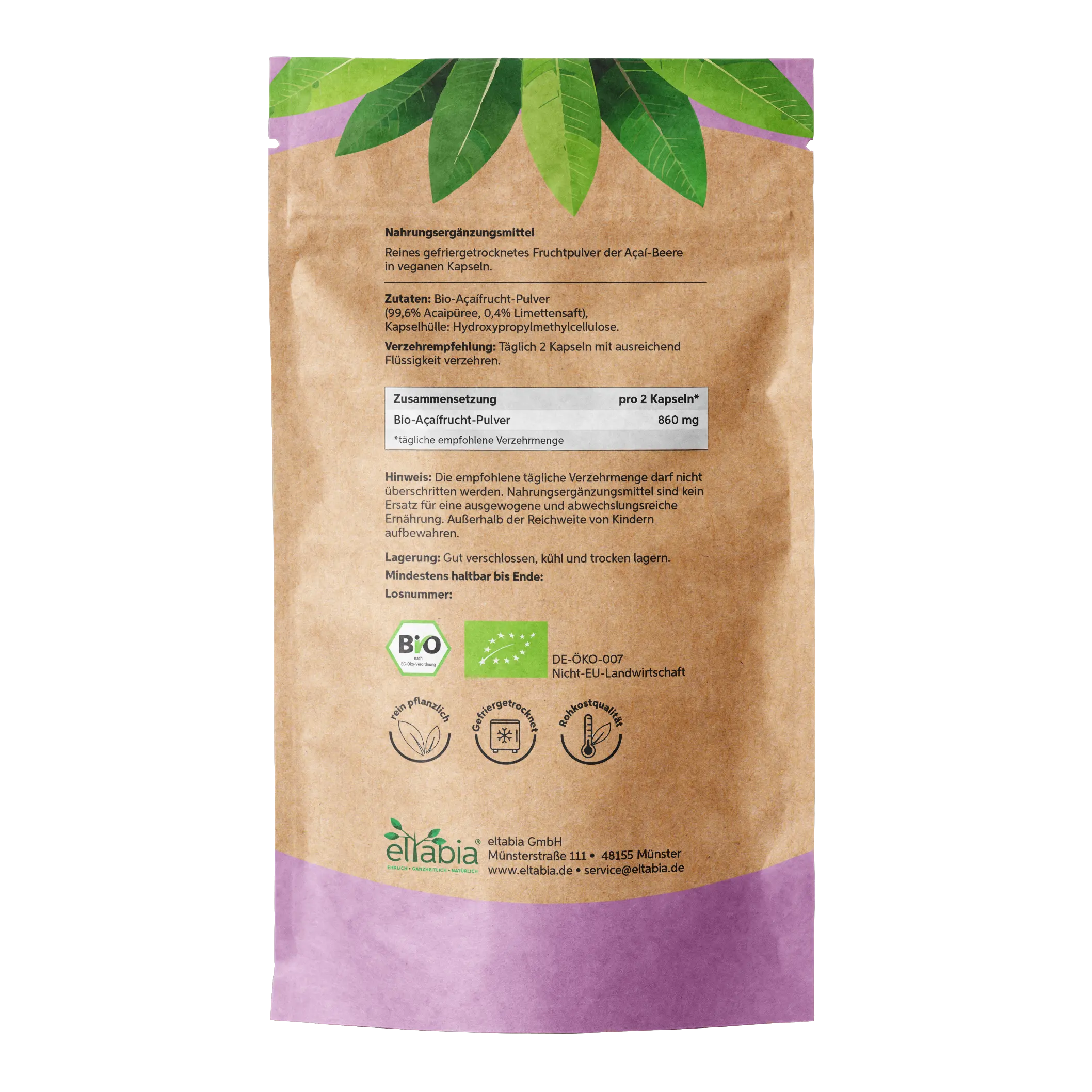 Bio Açaí Kapseln Eltabia