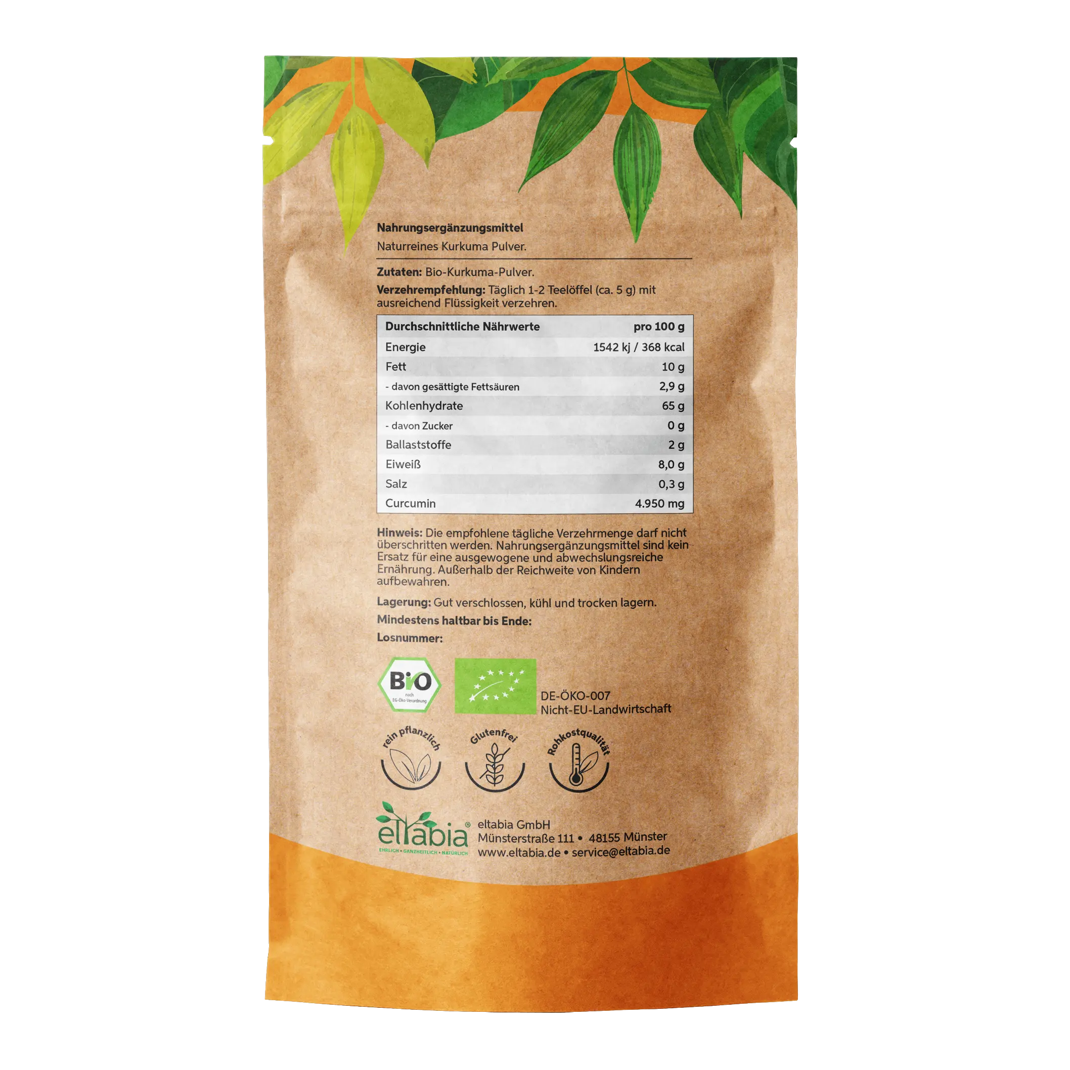 Bio Kurkuma Pulver Eltabia