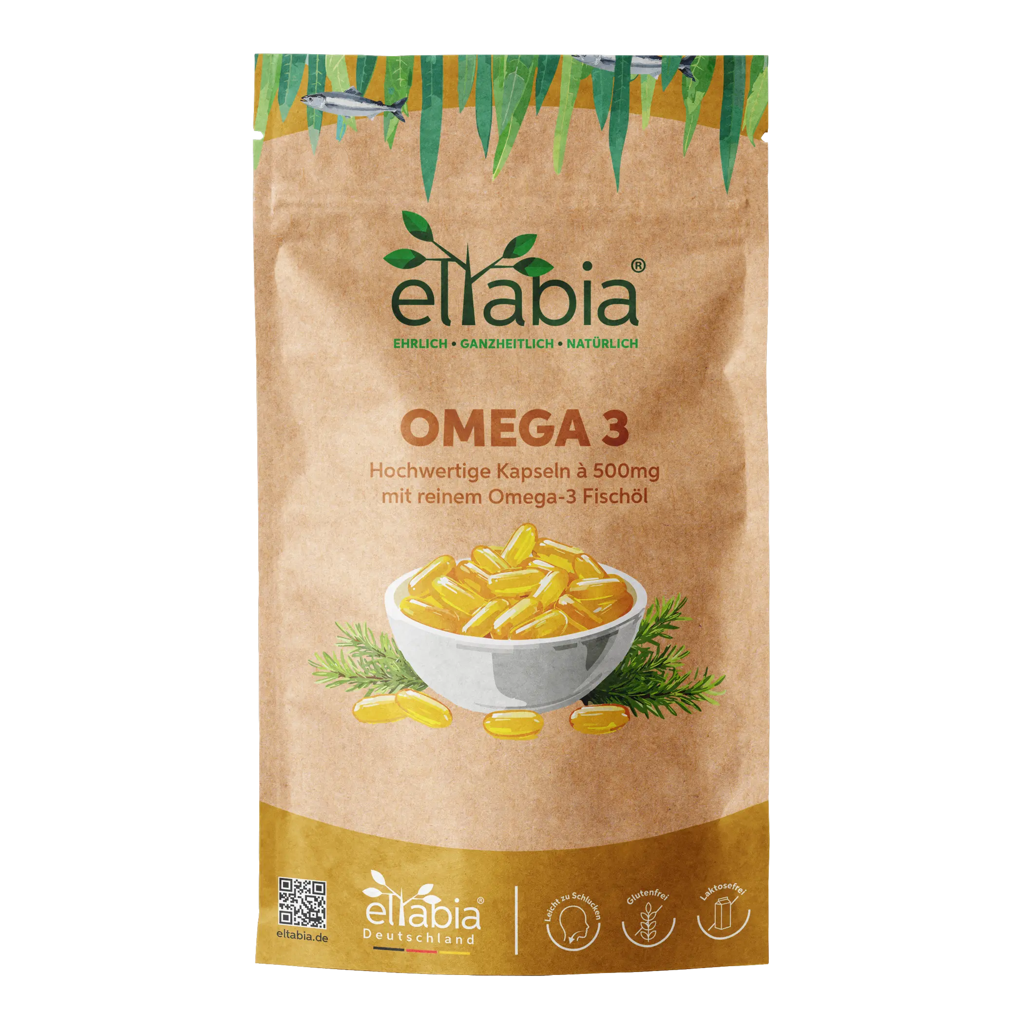 Omega 3 Fischöl Kapseln 500mg Eltabia
