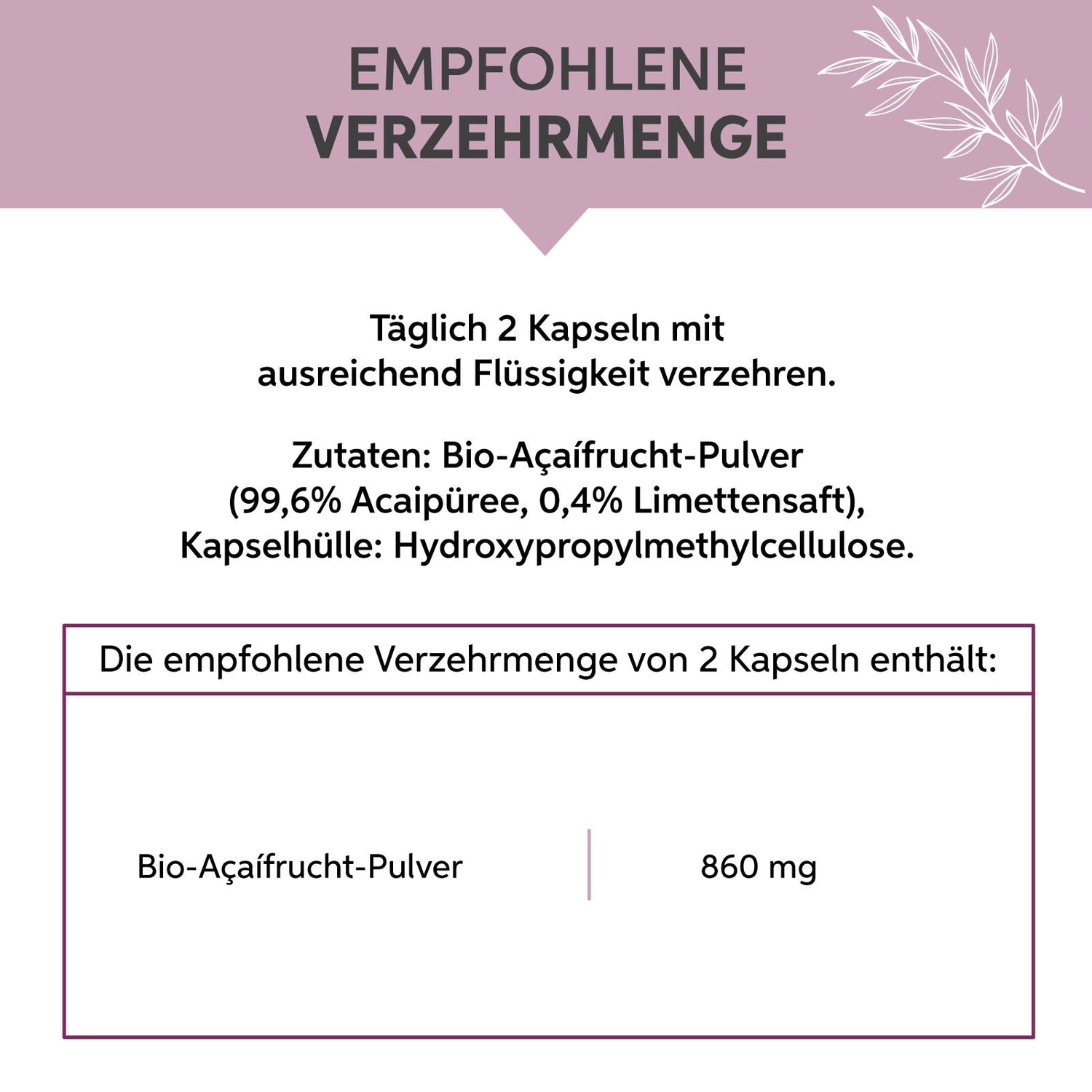 Bio Açaí Kapseln Eltabia
