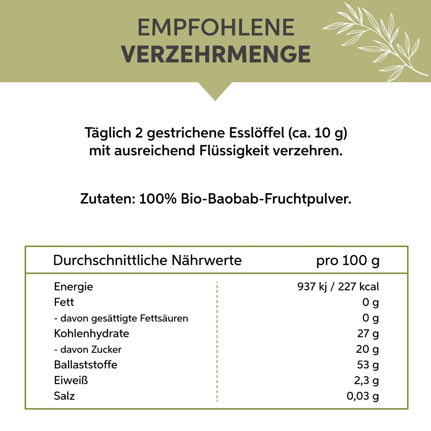 Bio-Baobab Pulver Eltabia