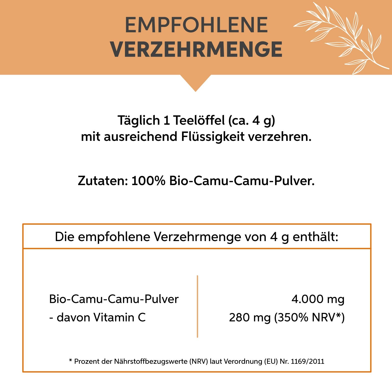 Bio-Camu Camu Pulver - Sonnengetrocknet Eltabia