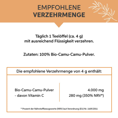 Bio-Camu Camu Pulver - Sonnengetrocknet Eltabia