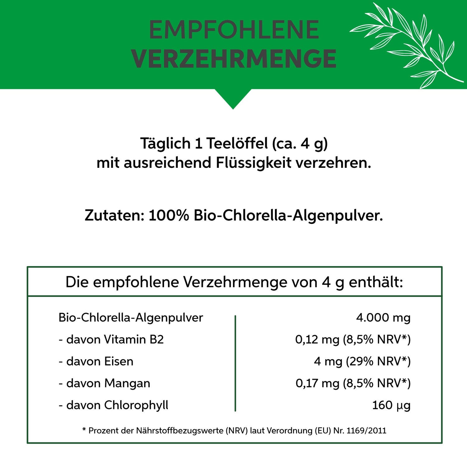 Bio Chlorella Pulver Eltabia