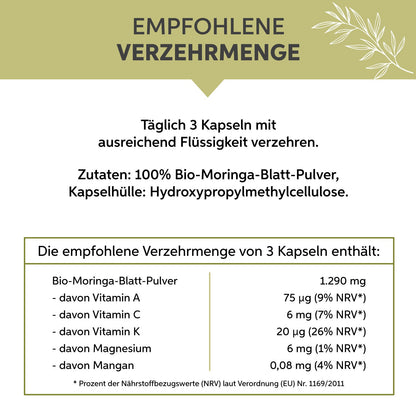 Bio Moringa Kapseln Eltabia