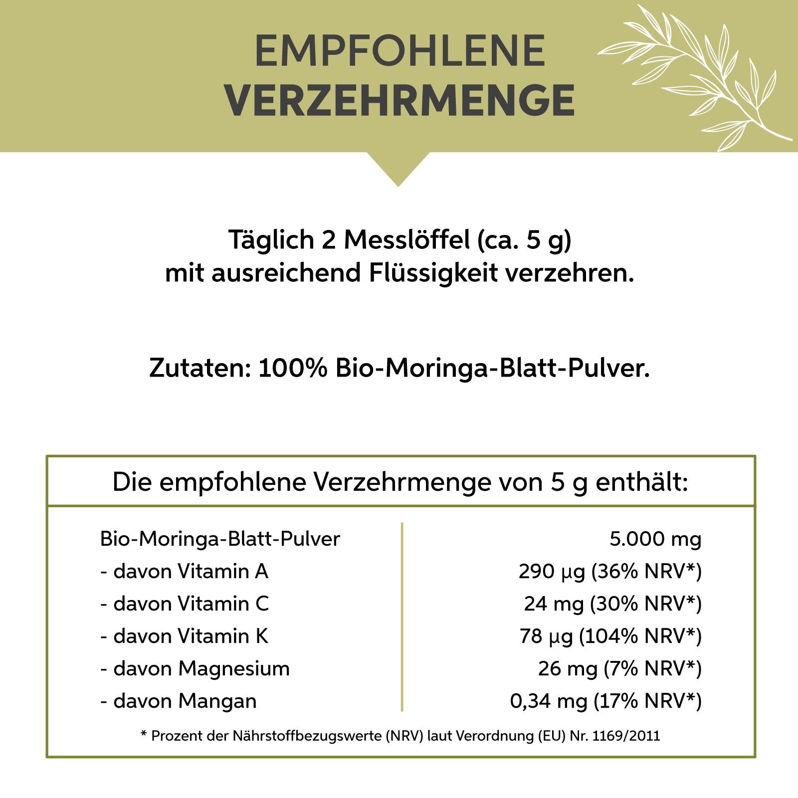 Bio Moringa Pulver Eltabia