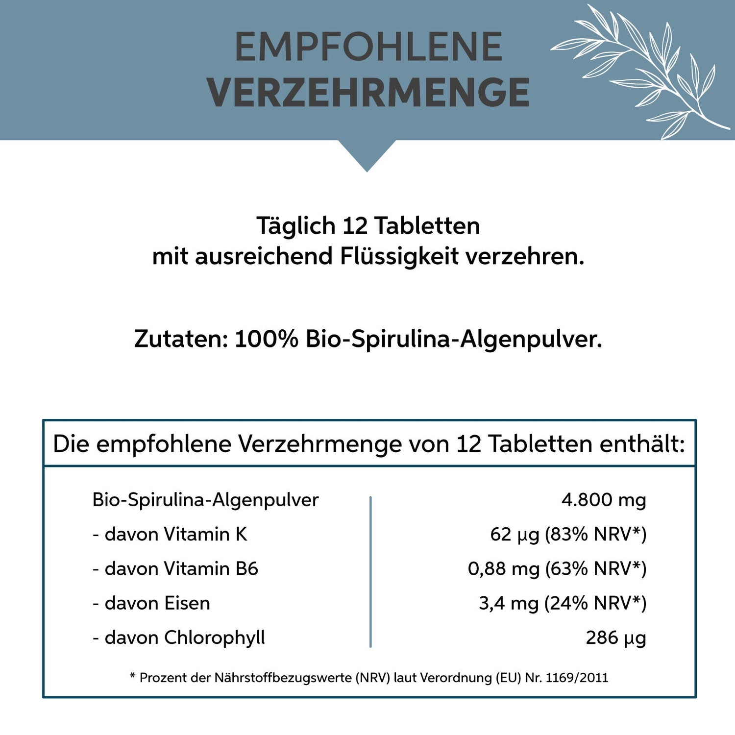 Bio Spirulina Presslinge Eltabia