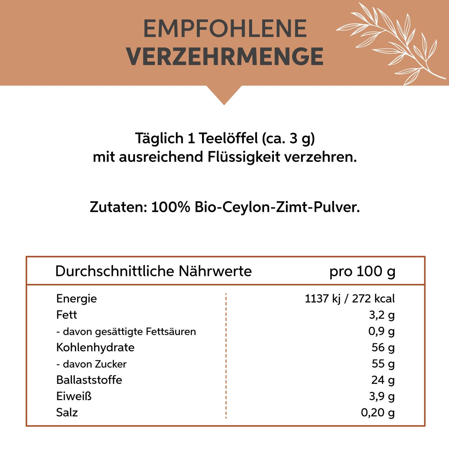 Bio Ceylon Zimt Pulver Eltabia