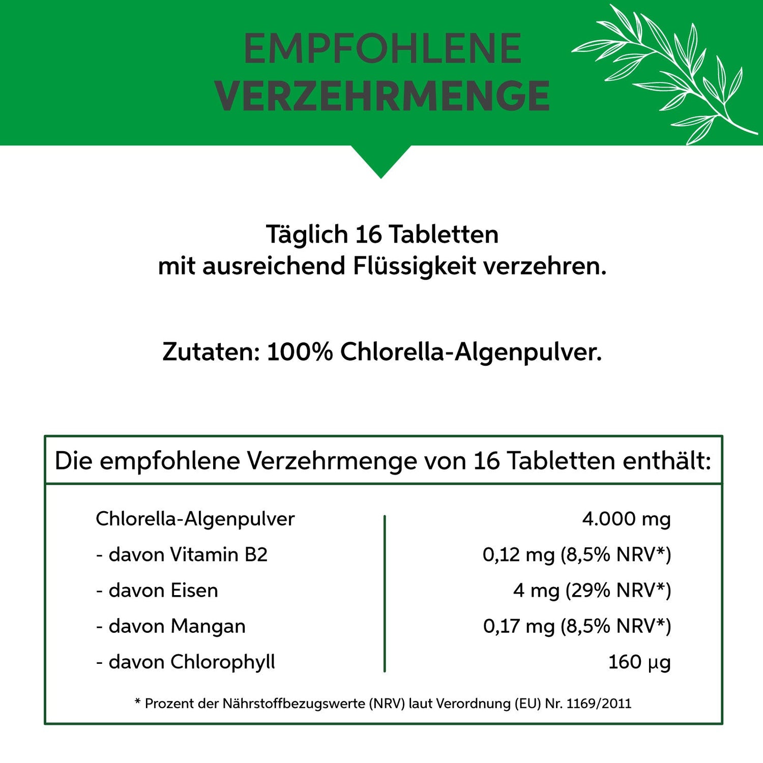 Bio Chlorella Presslinge Eltabia