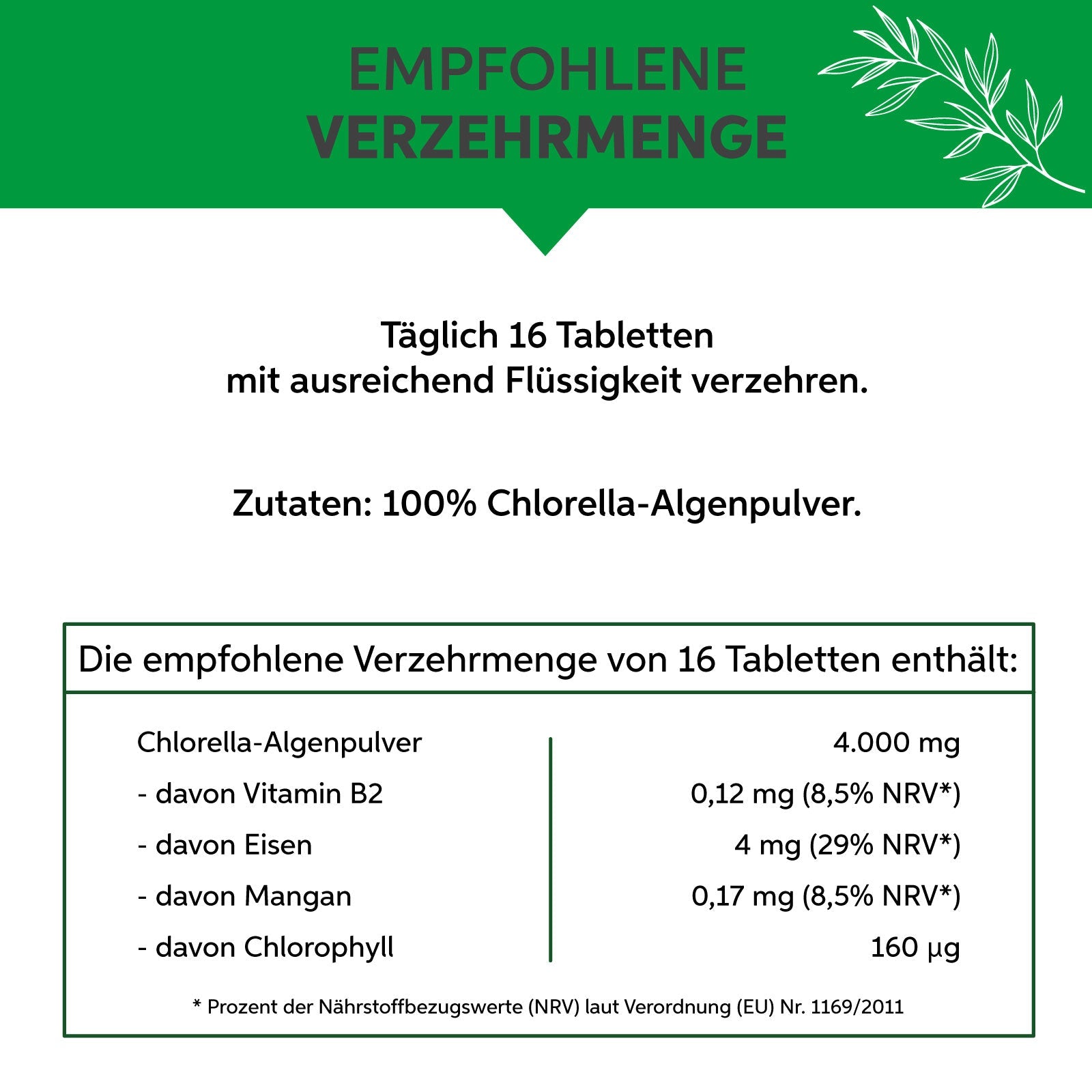 Bio Chlorella Presslinge Eltabia