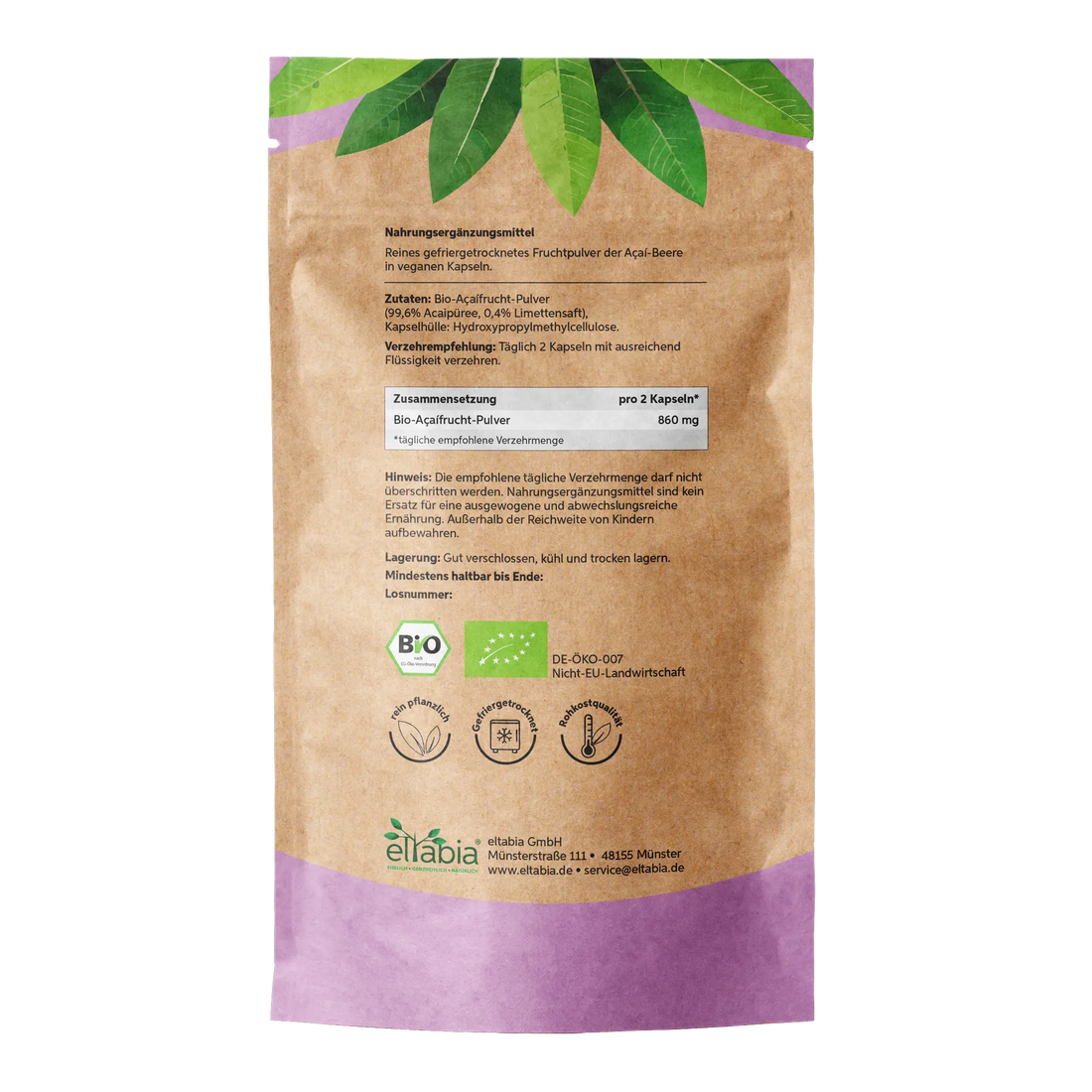 Bio Açaí Kapseln Eltabia