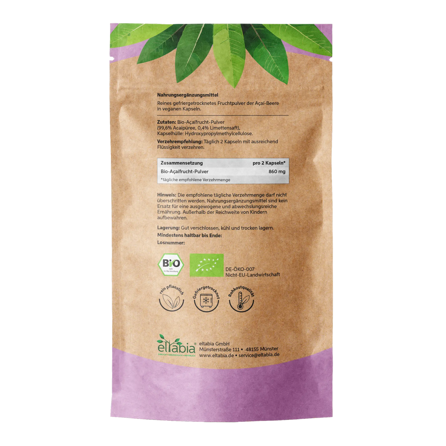 Bio Açaí Kapseln Eltabia