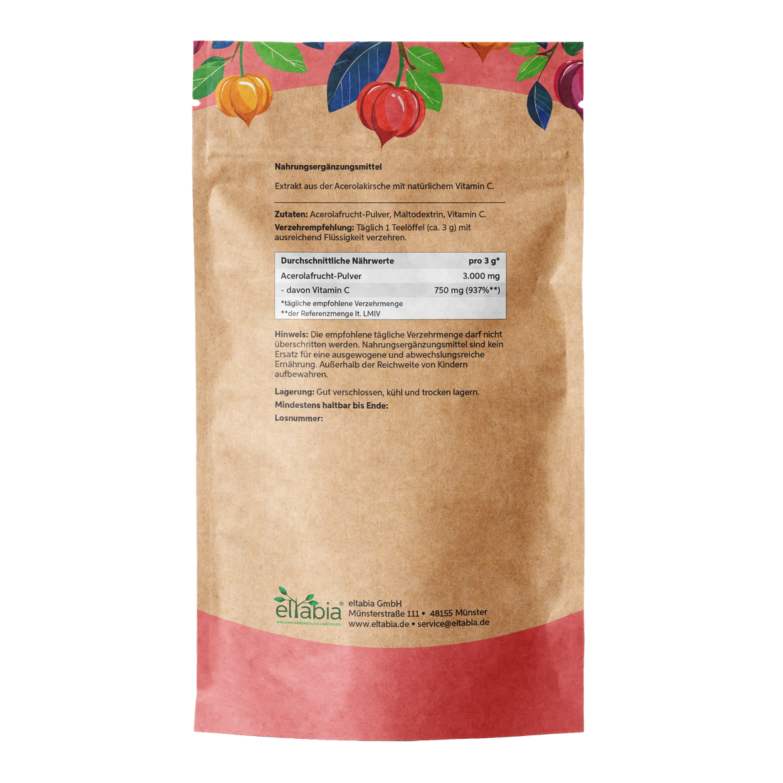 Acerola Pulver -Vitamin C Eltabia