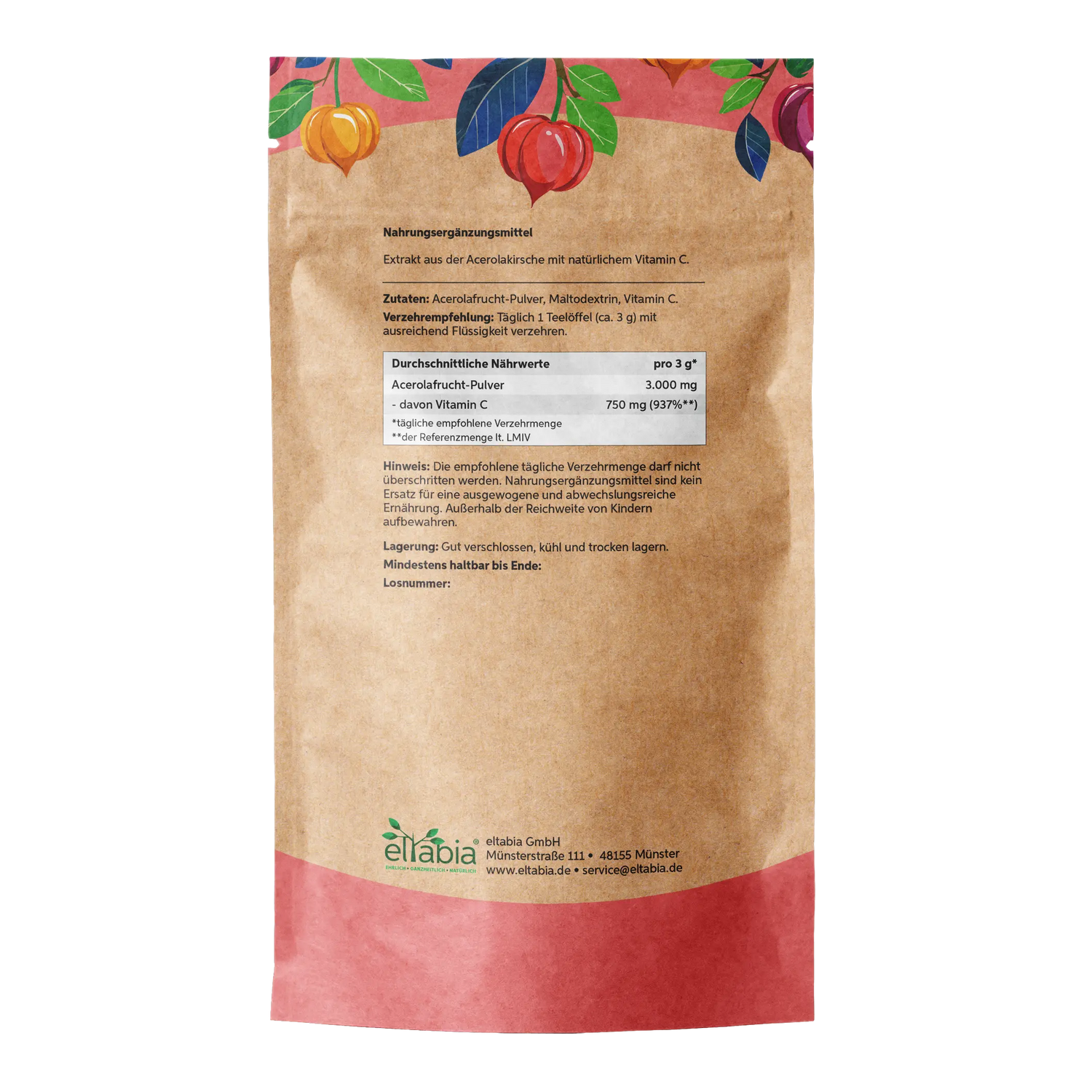 Acerola Pulver -Vitamin C Eltabia