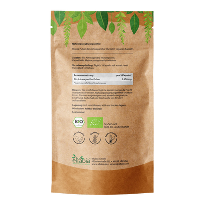 Bio Ashwagandha Kapseln Eltabia