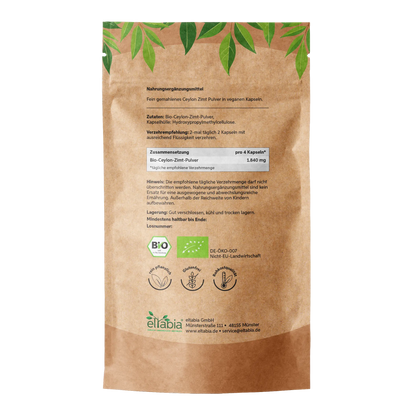 Bio Ceylon Zimt Kapseln Eltabia