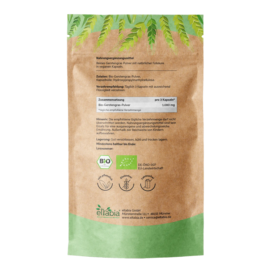 Bio Gerstengras Kapseln Eltabia