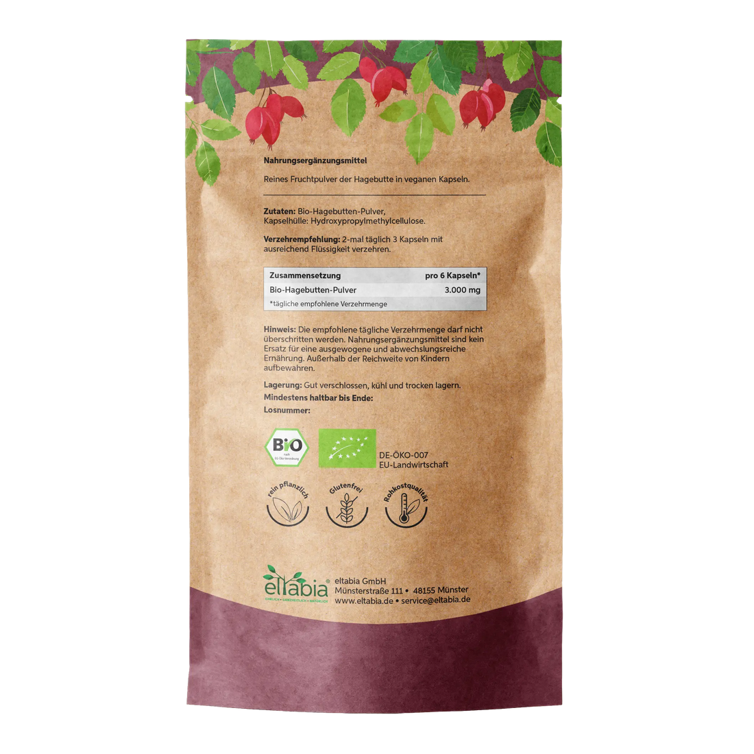 Bio Hagebutten Kapseln Eltabia