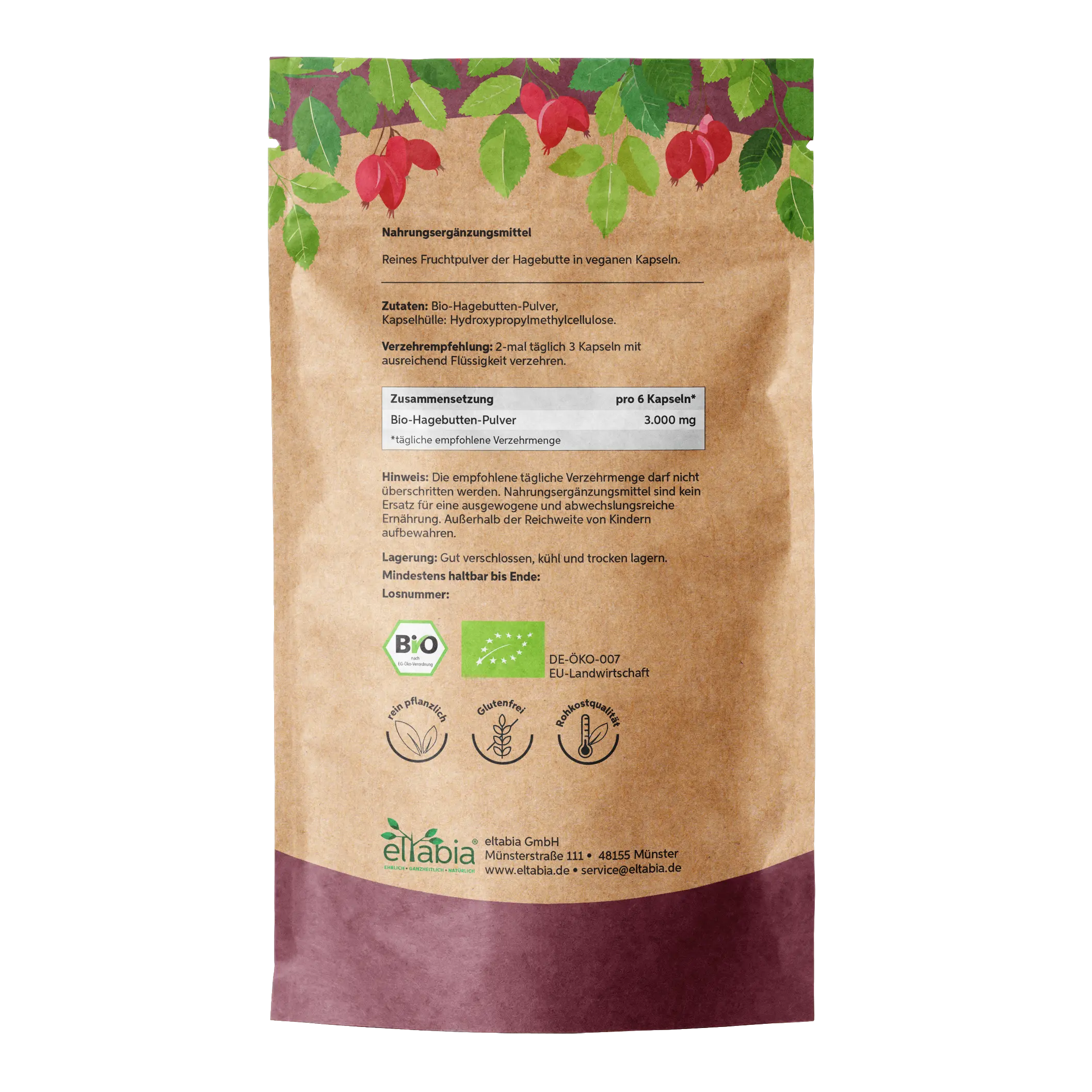Bio Hagebutten Kapseln Eltabia