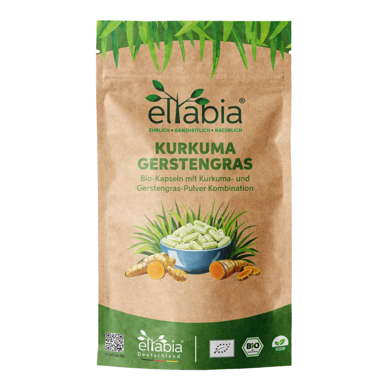 Bio Kurkuma Gerstengras Kapseln Eltabia