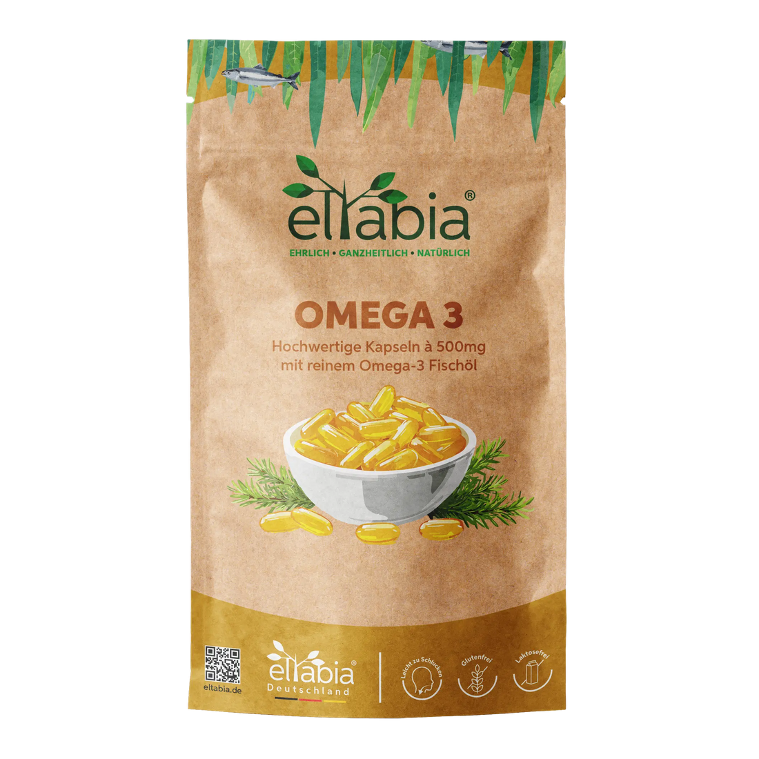 Omega 3 Fischöl Kapseln 500mg Eltabia