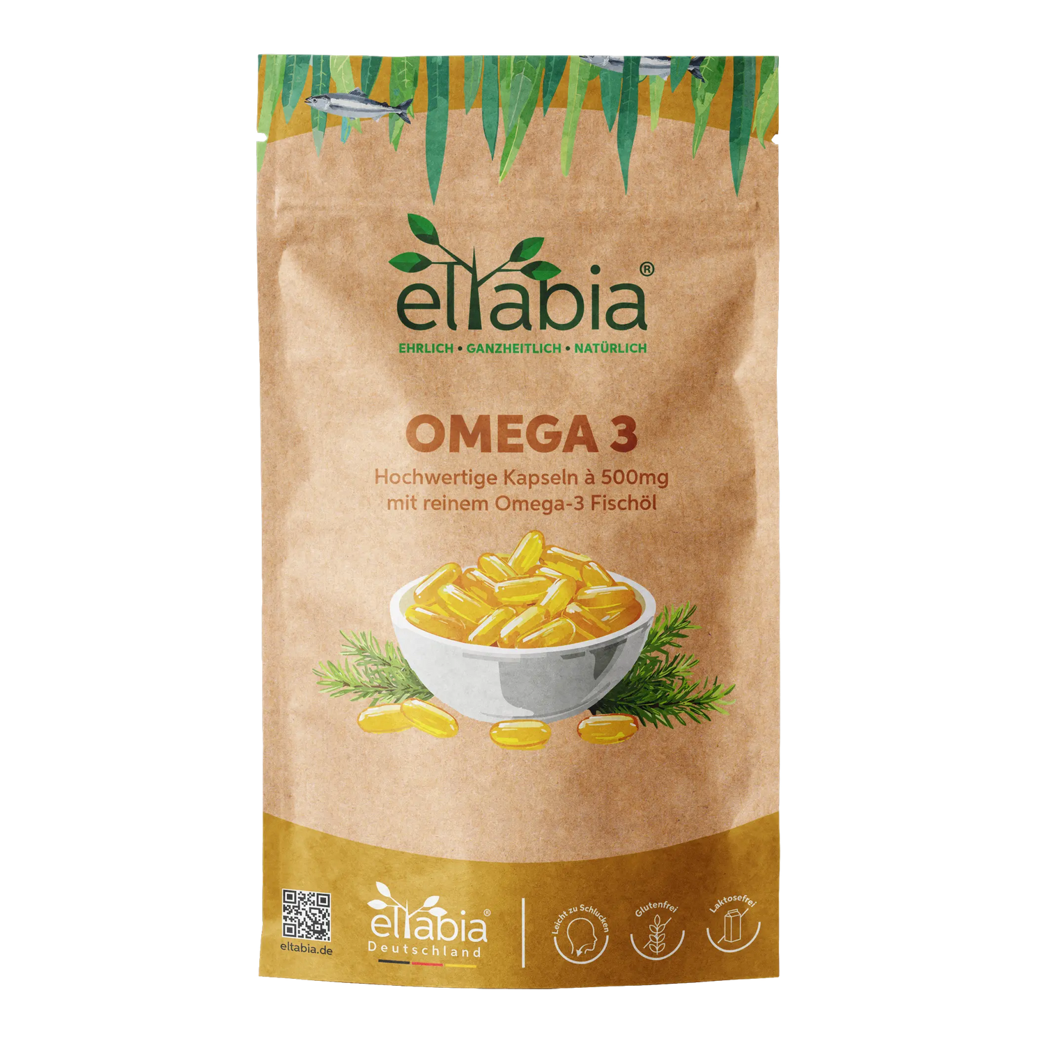 Omega 3 Fischöl Kapseln 500mg Eltabia