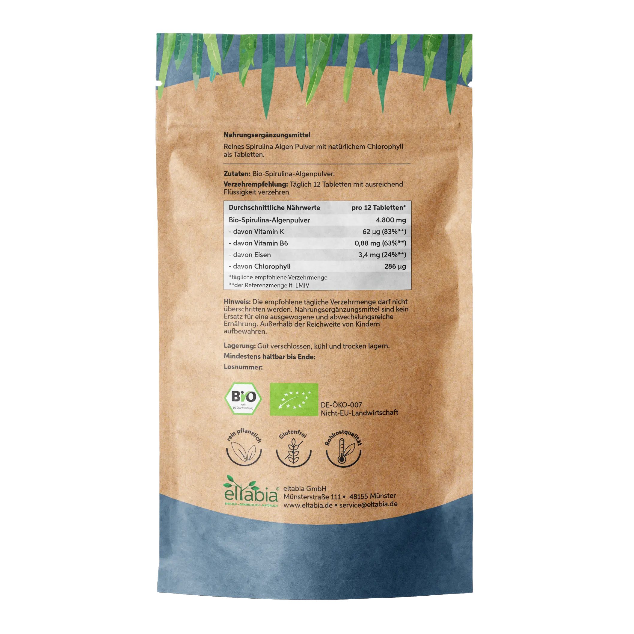 Bio Spirulina Presslinge Eltabia