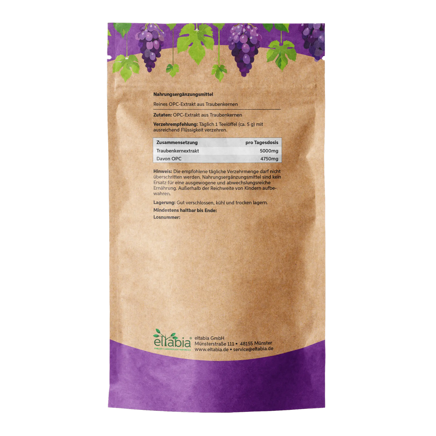 Traubenkernextrakt 95% OPC Pulver Eltabia
