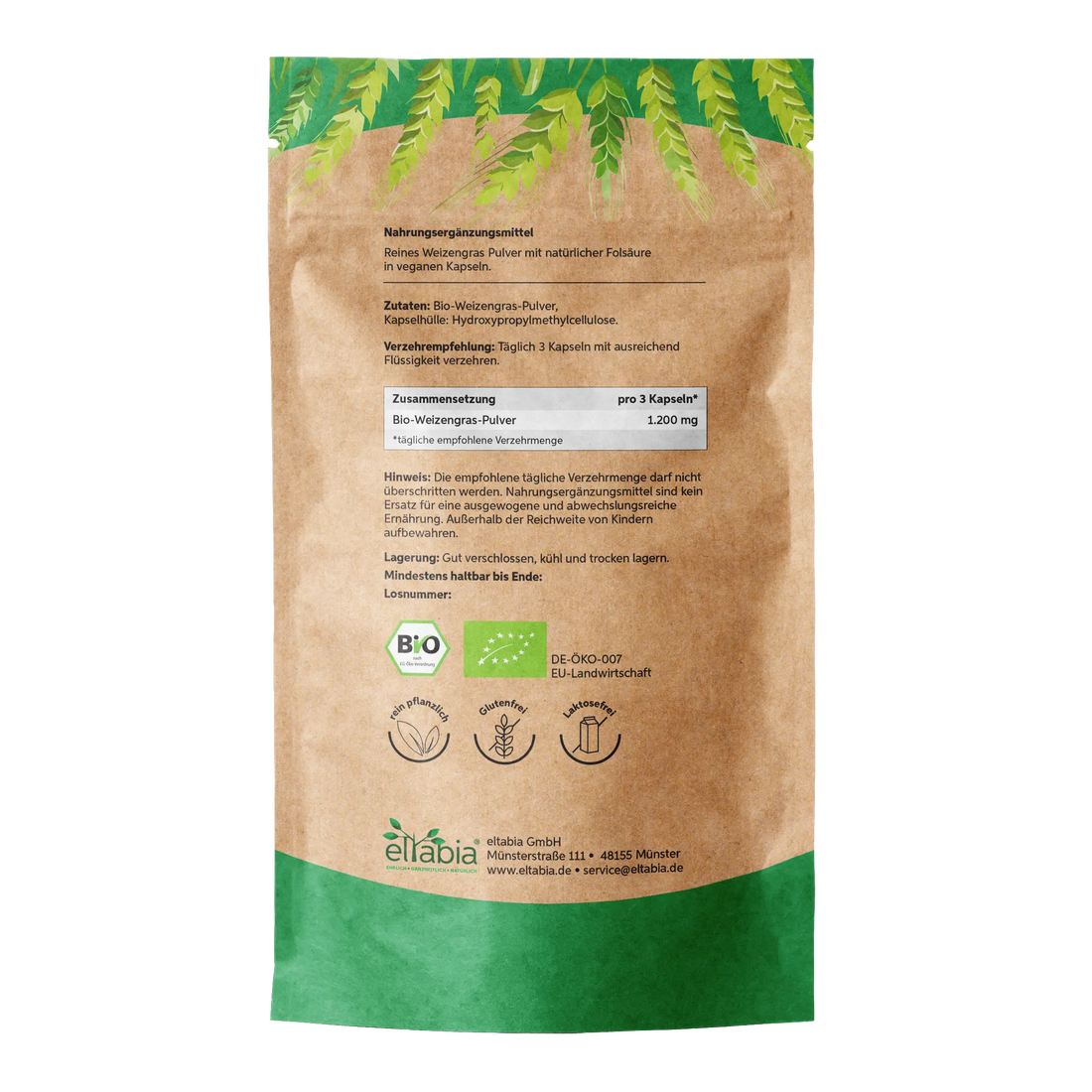 Bio-Weizengras Kapseln Eltabia
