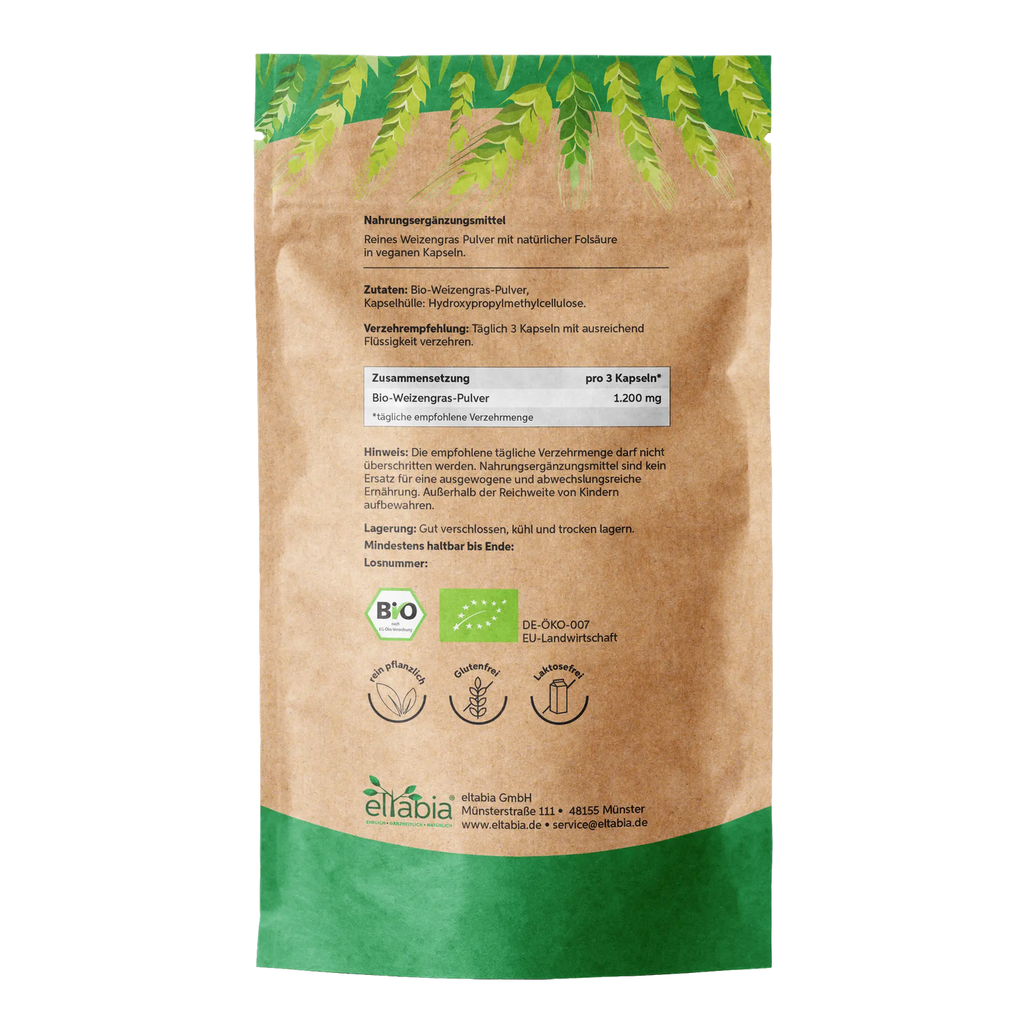 Bio-Weizengras Kapseln Eltabia