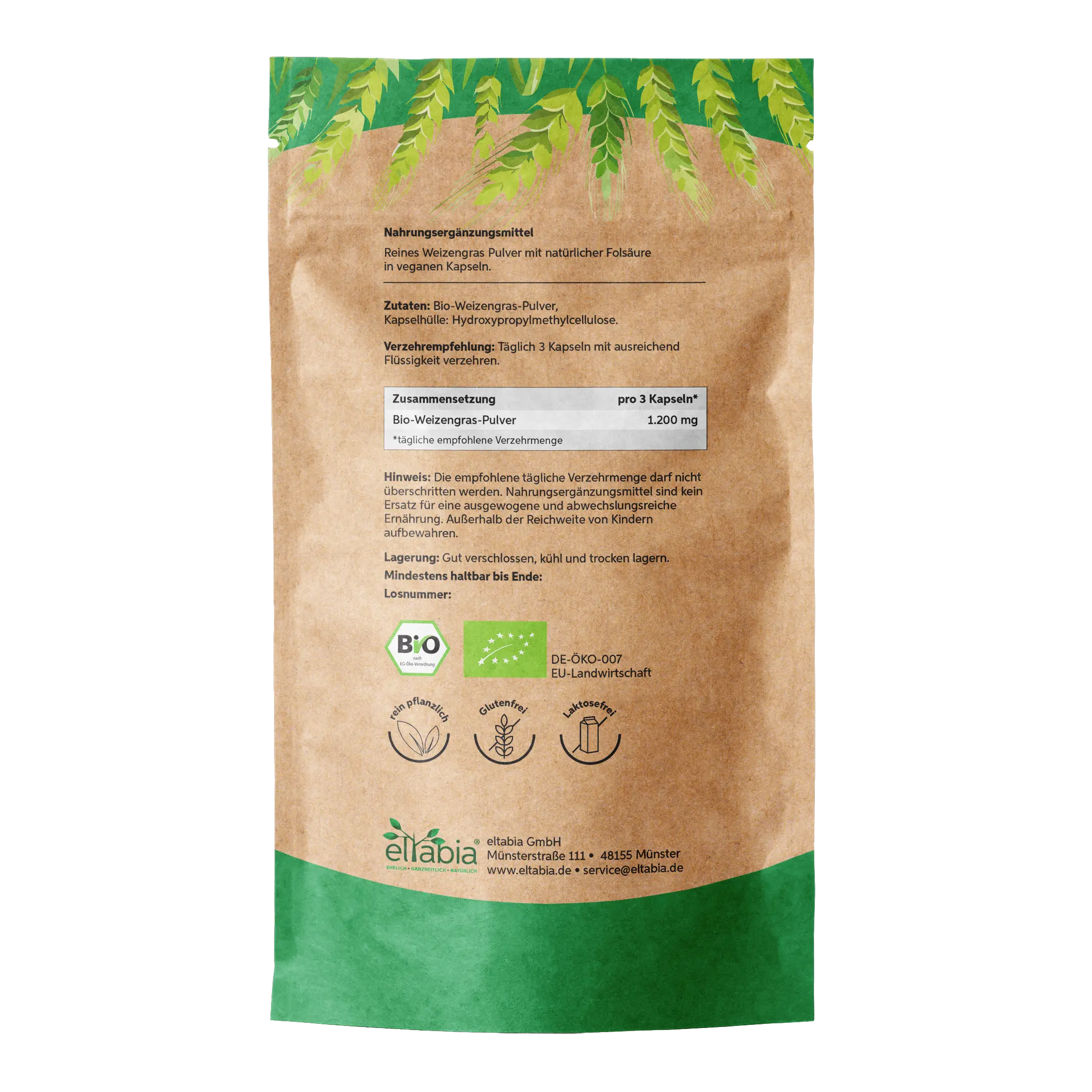 Bio-Weizengras Kapseln Eltabia